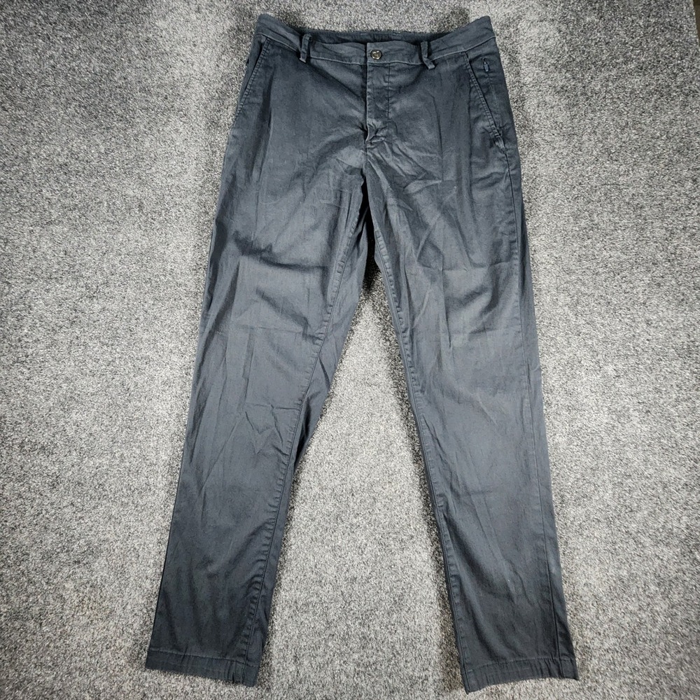 Birddogs Boom Khaki Pants Mens 32x30 Charcoal Grey Lined Slim Tapered Chino